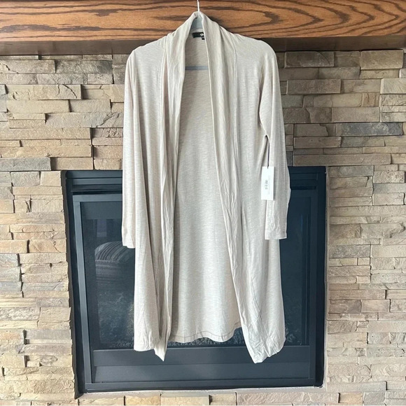 NWT Yana K Crane Cardigan Mid Rayon Oatmeal One Size Fits All S-M-L - Picture 6 of 10